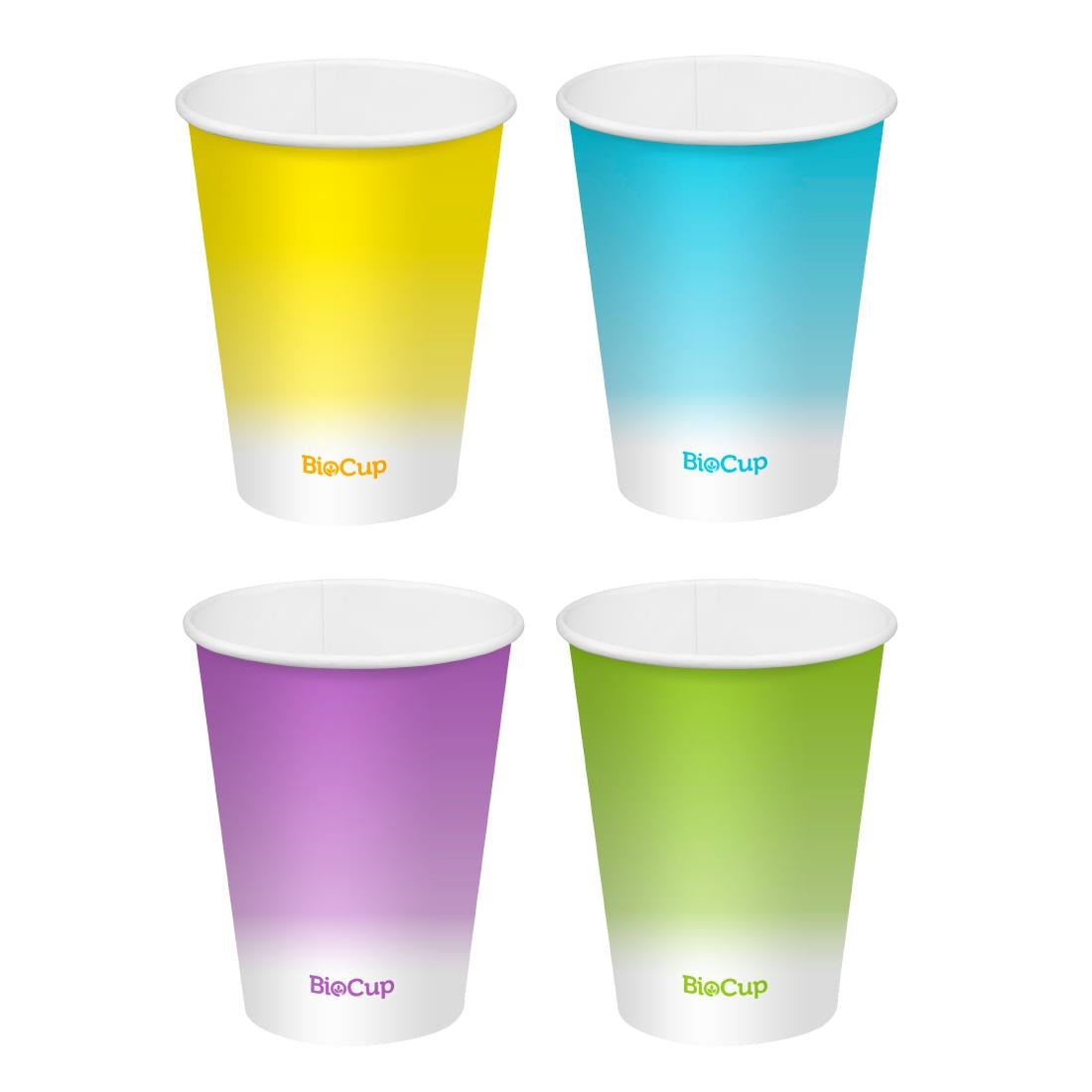 BioPak Cold Paper Biocups Coloured 390ml/90mm (1000 Pack) • PAS-JC342