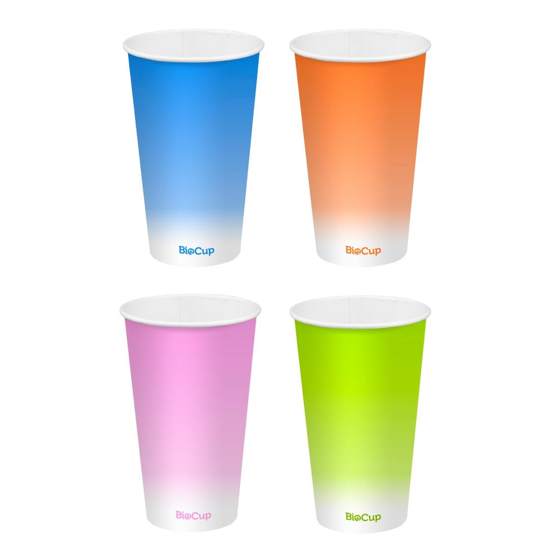 BioPak Cold Paper Biocups Coloured 500ml/90mm (1000 Pack) • PAS-JC343