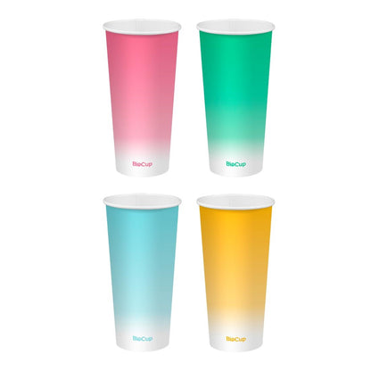 BioPak Cold Paper Biocups Coloured 650ml/90mm (1000 Pack) • PAS-JC345