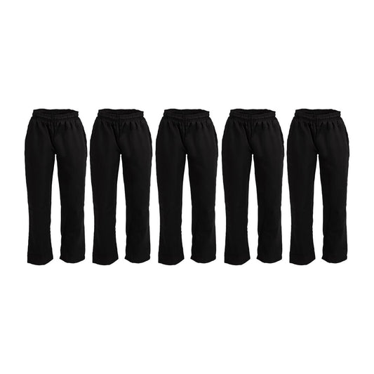 Whites Vegas Chef Pants Black XL (5 Pack) • PAS-JC420
