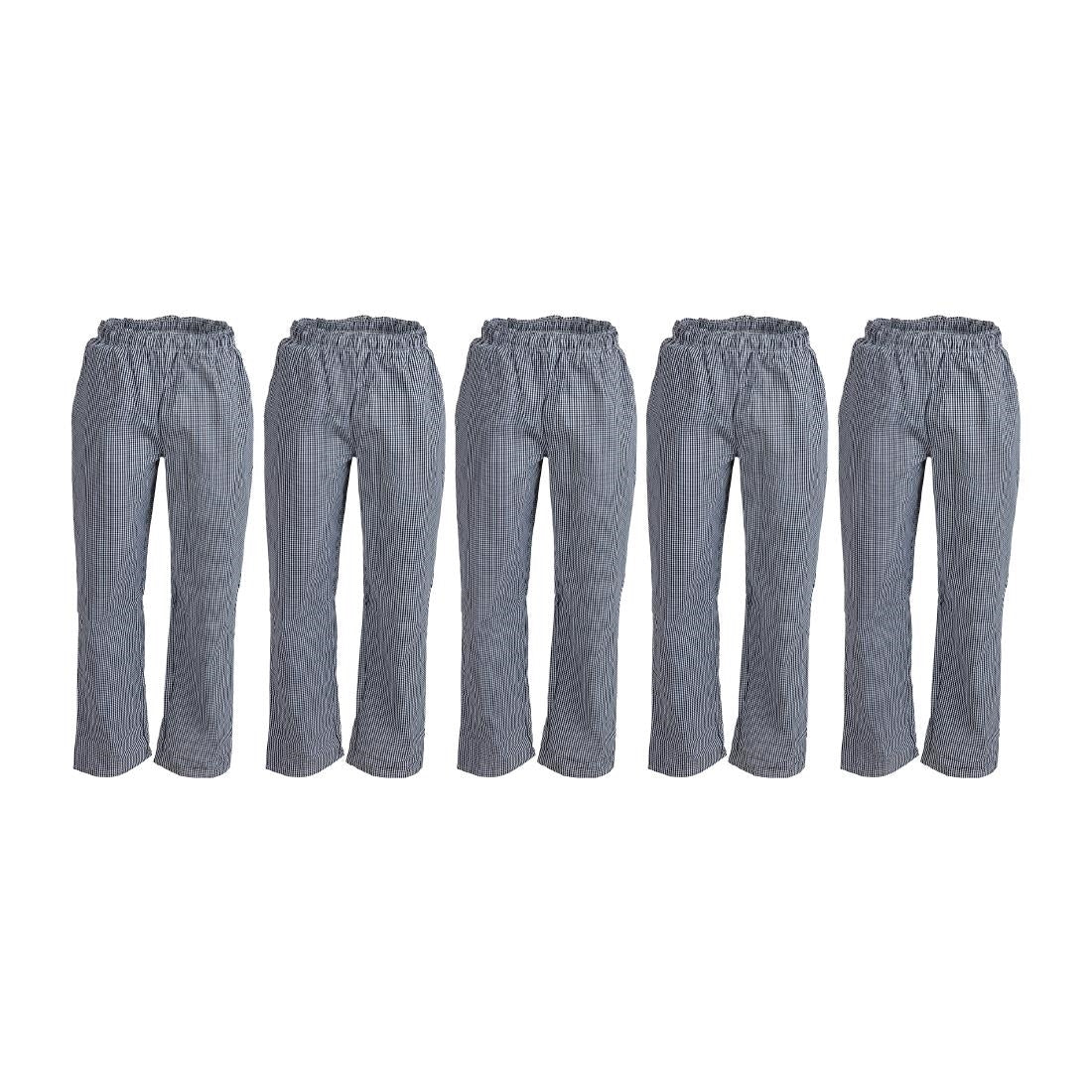 Whites Vegas Small Black & White Check Chef Pants XS (5 Pack) • PAS-JC421
