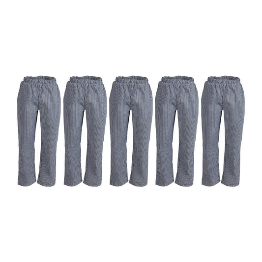 Whites Vegas Small Black & White Check Chef Pants XS (5 Pack) • PAS-JC421