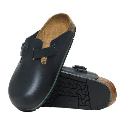 Birkenstock Boston Pro PU Natural Leather Black 38 • PAS-JC426-38