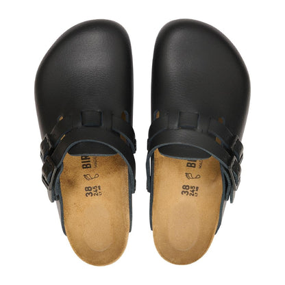 Birkenstock Boston Pro PU Natural Leather Black 38 • PAS-JC426-38