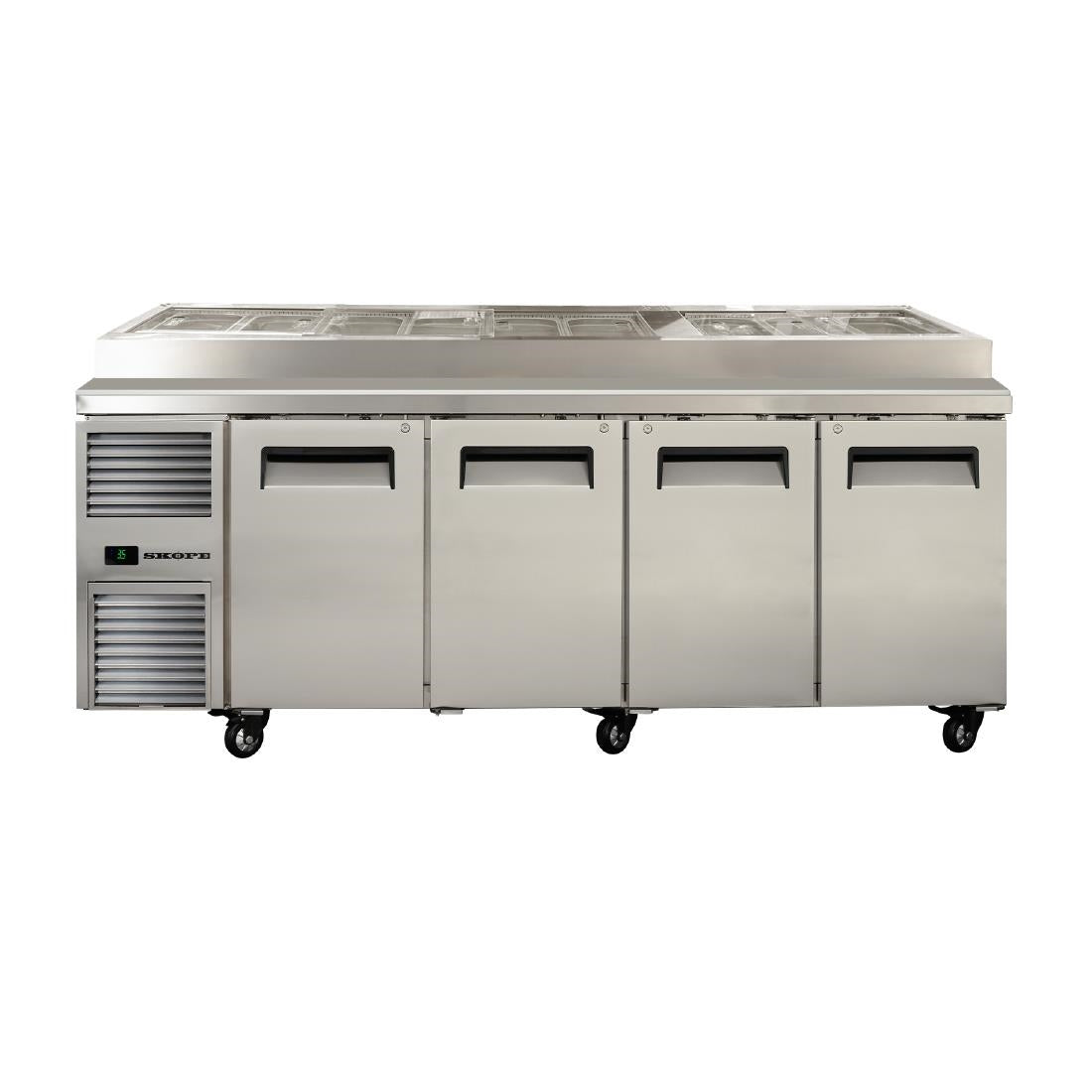 Skope ReFlex 4 Solid Door GN Compatible Pizza Preparation Fridge • PAS-JC480