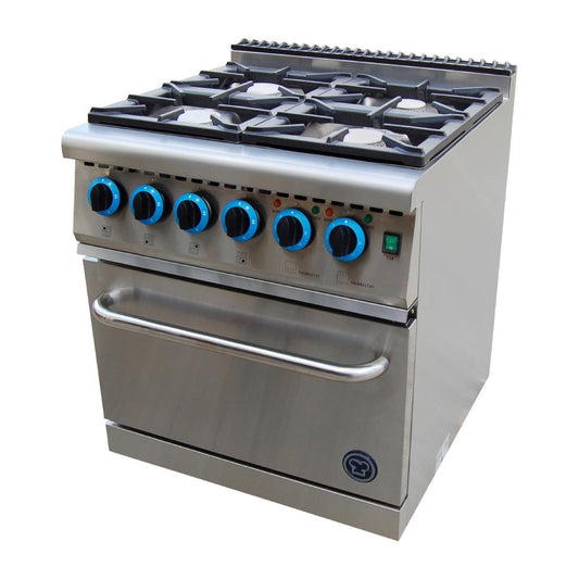 Goldstein 4 Burner Gas Range with Fan Forced Electric Oven School NT • PAS-JD514-N