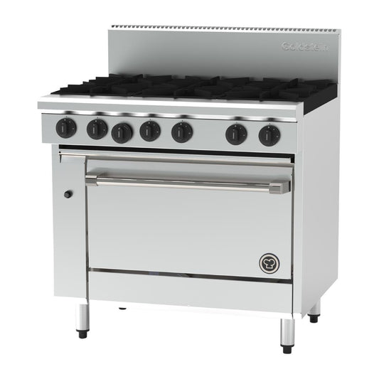 Goldstein 6 Burner Oven Range with Fan Forced Oven LPG • PAS-JD519-P