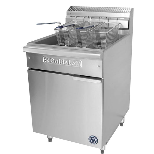 Goldstein 3 Basket Single V Pan Deep Fryer 36Ltr Natural Gas • PAS-JD529-N