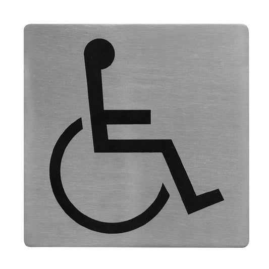 Trenton Accessible Symbol Wall Sign Stainless Steel 130x130mm (Stainless Steel. Adhesive Back. Accessible Symbol. 130x130mm) • PAS-JD685
