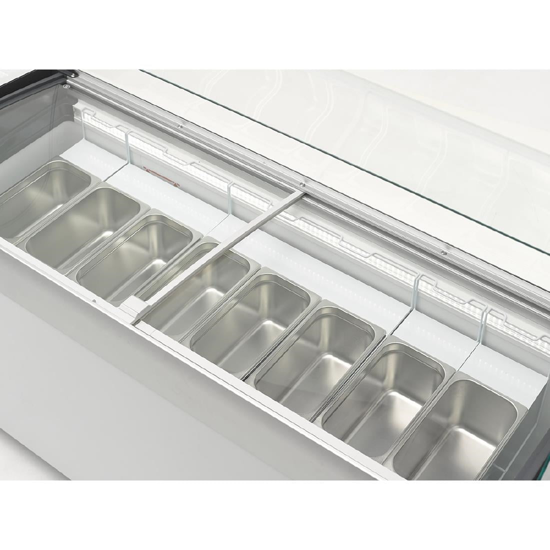 Liebherr EFI4853 Gelato Freezer with Glass Canopy and 12x5Ltr Gelato Tubs • PAS-JD726