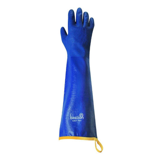 Bastion Almada Nitrile Gloves Rough Grip -Blue - Size 8 - Pair • PAS-JD729-M