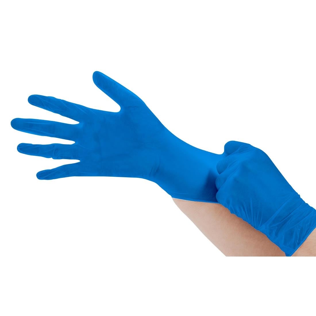 Bastion Progenics Vinyl Powder Free Gloves Blue Large (200 Pack) (Size: Large | Blue | Pack 200) • PAS-JD732-L
