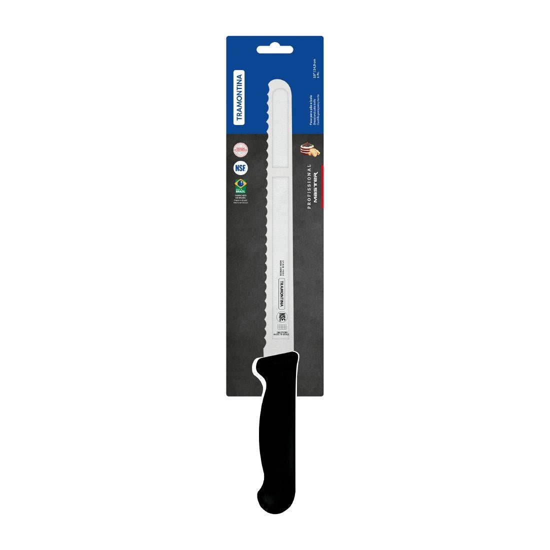 Tramontina Professional Master Black Bread Knife 250mm • PAS-JD831