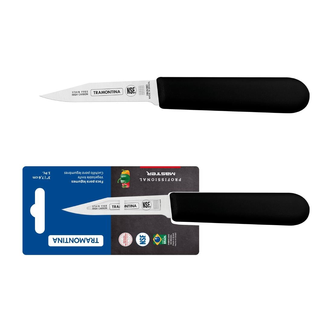 Tramontina Professional Master Black Paring Knife Tapered 80mm • PAS-JD846