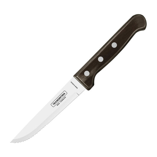 Tramontina Churrasco Steak Knife Gaucho Polywood Brown 120mm (12 Pack) • PAS-JD860