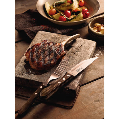 Tramontina Churrasco Steak Knife Polywood Brown 120mm (12 Pack) • PAS-JD864