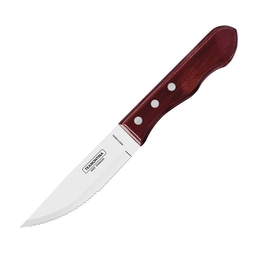 Tramontina Churrasco Steak Knife Polywood Red 120mm (12 Pack) • PAS-JD865