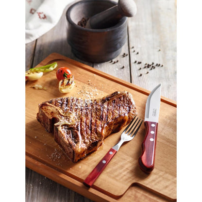Tramontina Churrasco Steak Knife Polywood Red 120mm (12 Pack) • PAS-JD865