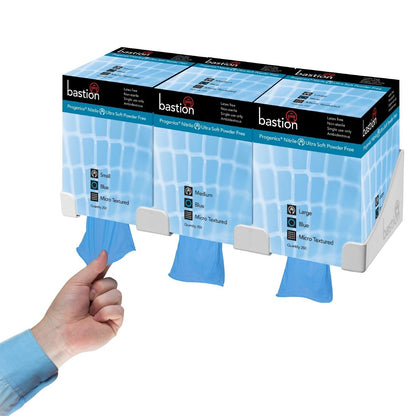 Single Progenics Glove Dispenser Wall Bracket - White (Holds 1 Box) • PAS-JD903