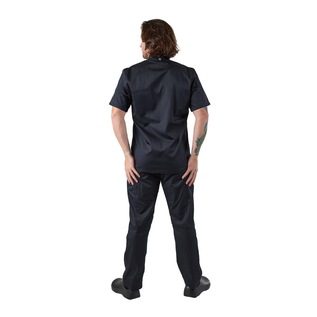 Chef Works Cannes Press Stud Chef Jacket Black L • PAS-JD927-L
