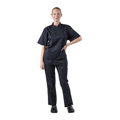 Chef Works Cannes Press Stud Chef Jacket Black L • PAS-JD927-L