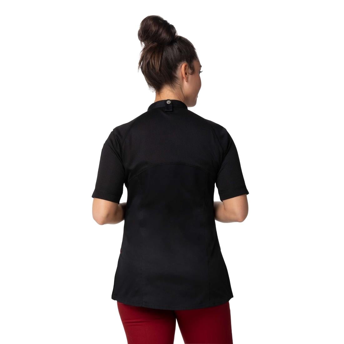 Chef Works Arcadia Women's Chef Jacket Black M • PAS-JD928-M