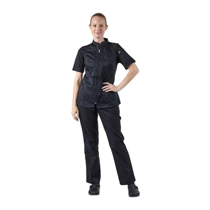 Chef Works Arcadia Women's Chef Jacket Black M • PAS-JD928-M