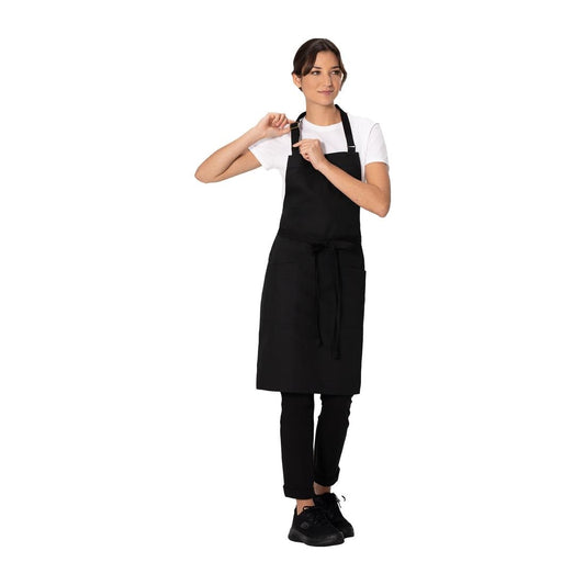 Chef Works Lockharte Bib Apron Black • PAS-JD931