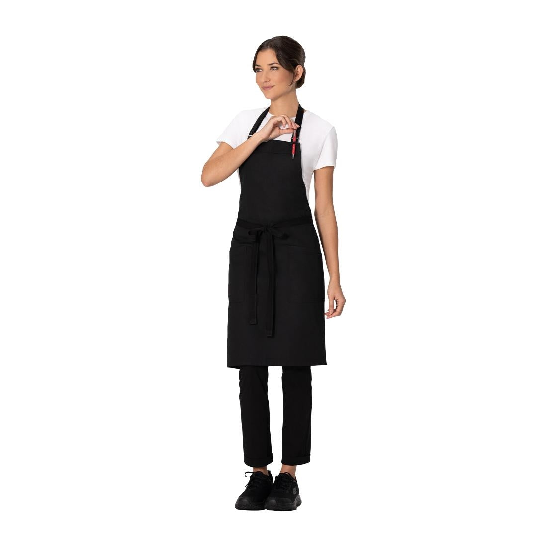 Chef Works Lockharte Bib Apron Black • PAS-JD931