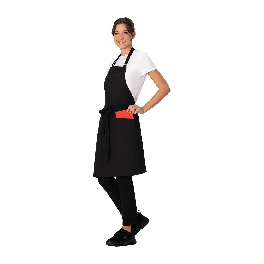 Chef Works Lockharte Bib Apron Black • PAS-JD931