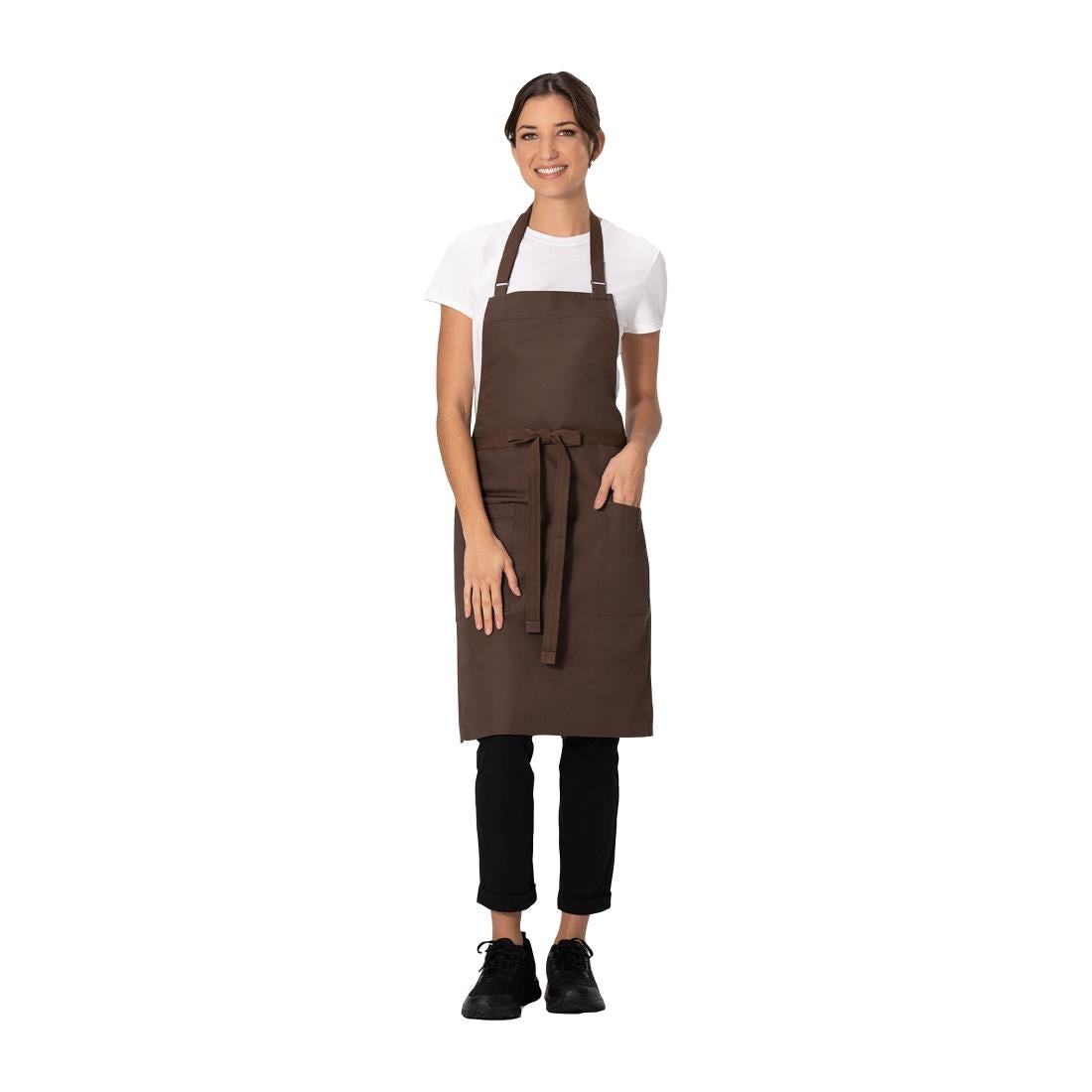 Chef Works Lockharte Bib Apron Espresso • PAS-JD933
