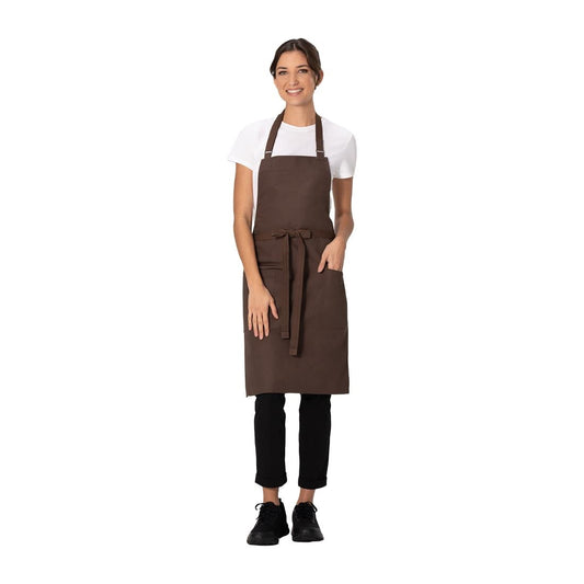 Chef Works Lockharte Bib Apron Espresso • PAS-JD933
