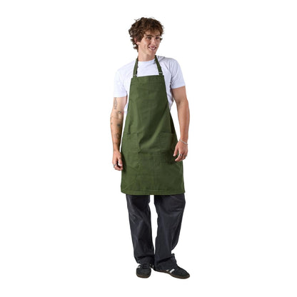 Chef Works Lockharte Bib Apron Military Green • PAS-JD934