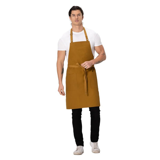 Chef Works Lockharte Bib Apron Mustard • PAS-JD935