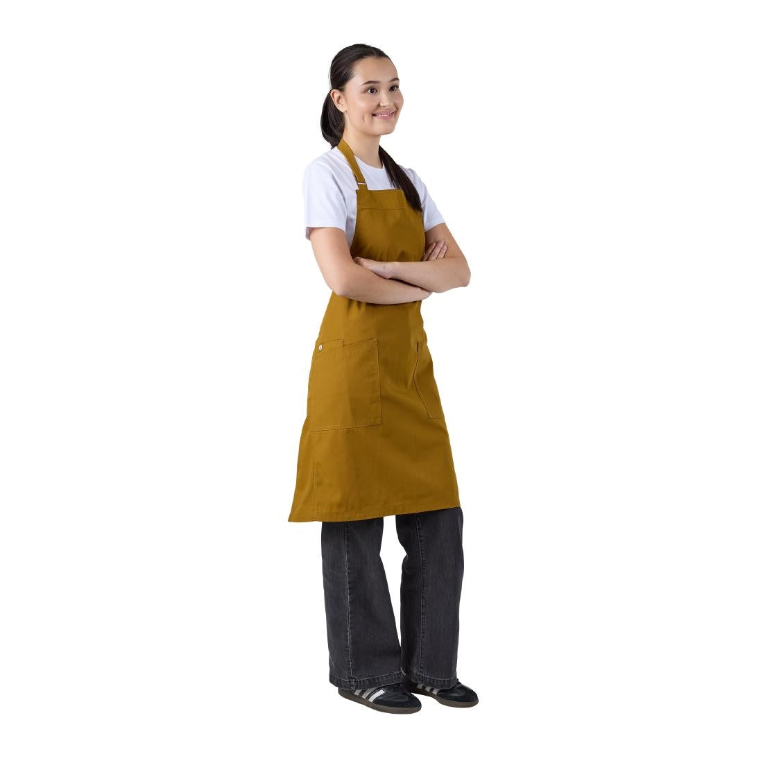 Chef Works Lockharte Bib Apron Mustard • PAS-JD935