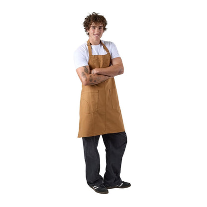 Chef Works Rockford Bib Apron Nutmeg • PAS-JD939