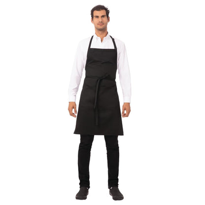 Chef Works Bib Apron Black • PAS-JD940