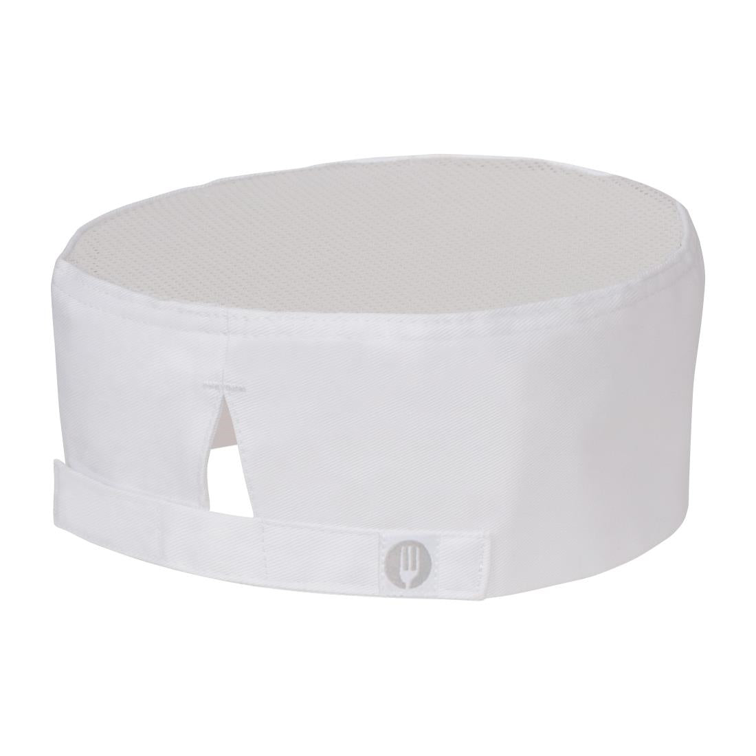 Chef Works Cool Vent Chef Beanie White • PAS-JD943