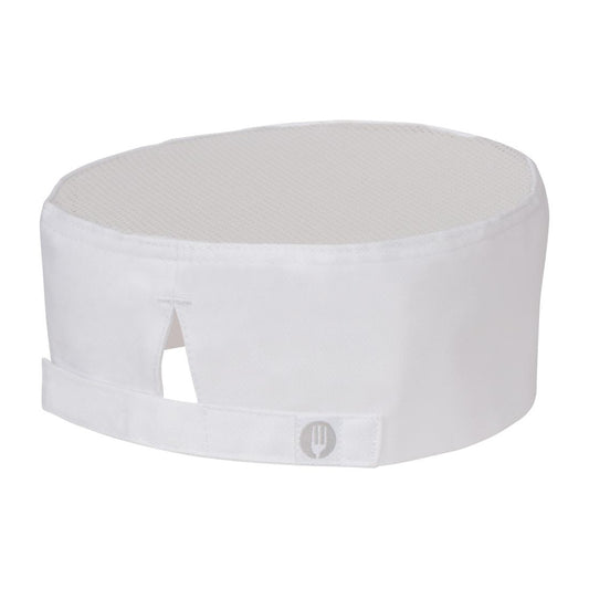 Chef Works Cool Vent Chef Beanie White • PAS-JD943