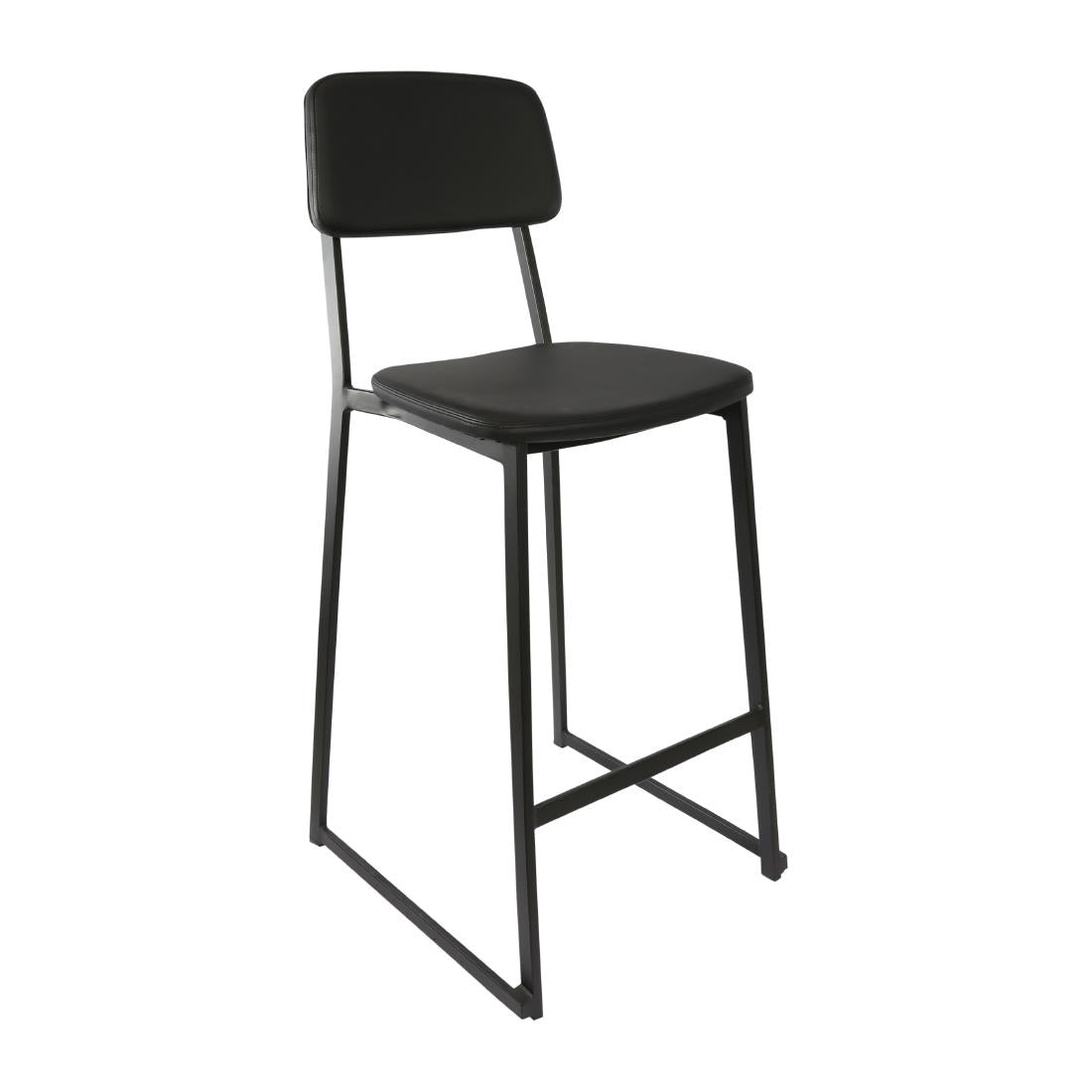 Furnlink Denver Black Vinyl Barstool (2 Pack) • PAS-JD957