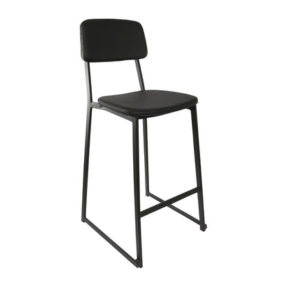 Furnlink Denver Black Vinyl Barstool (2 Pack) • PAS-JD957