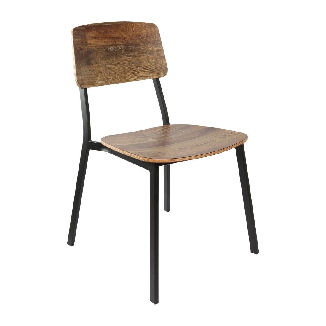 Furnlink Denver Rustic Wood Chair (2 Pack) • PAS-JD958