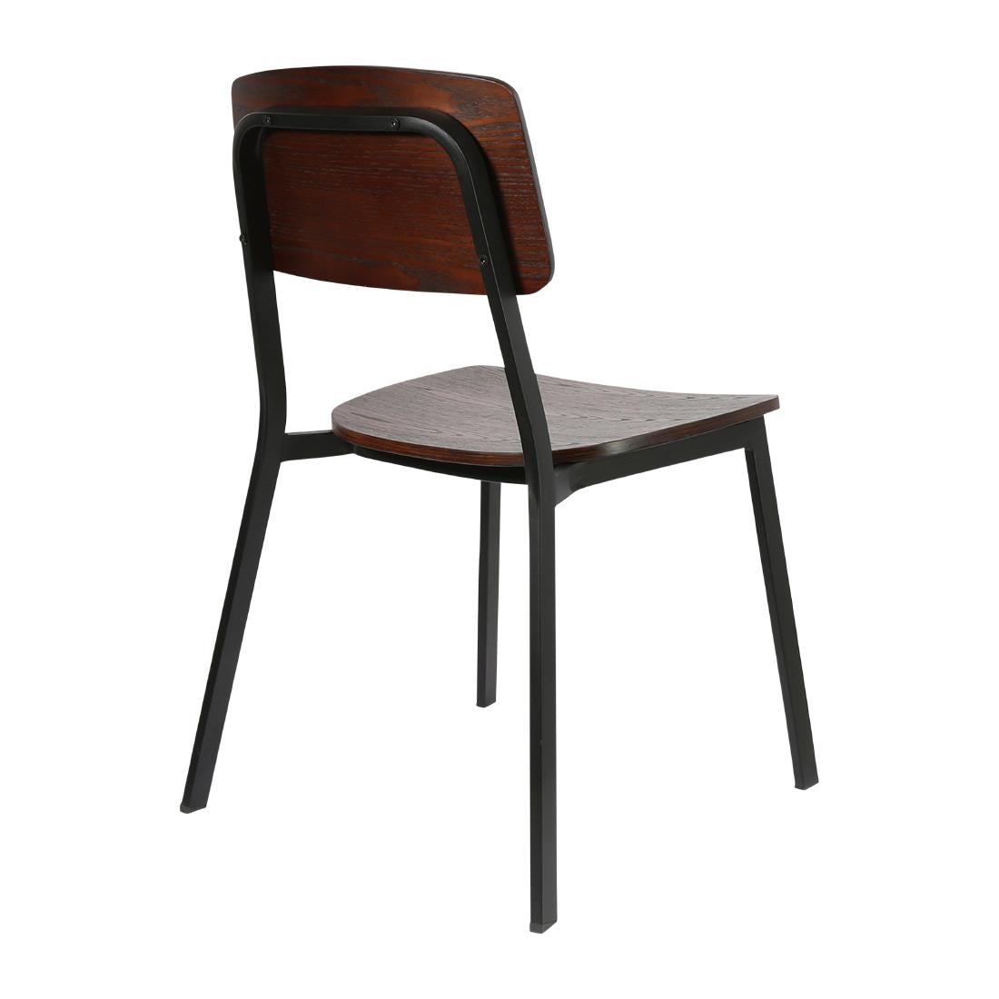 Furnlink Denver Dark Natural Chair (2 Pack) • PAS-JD959
