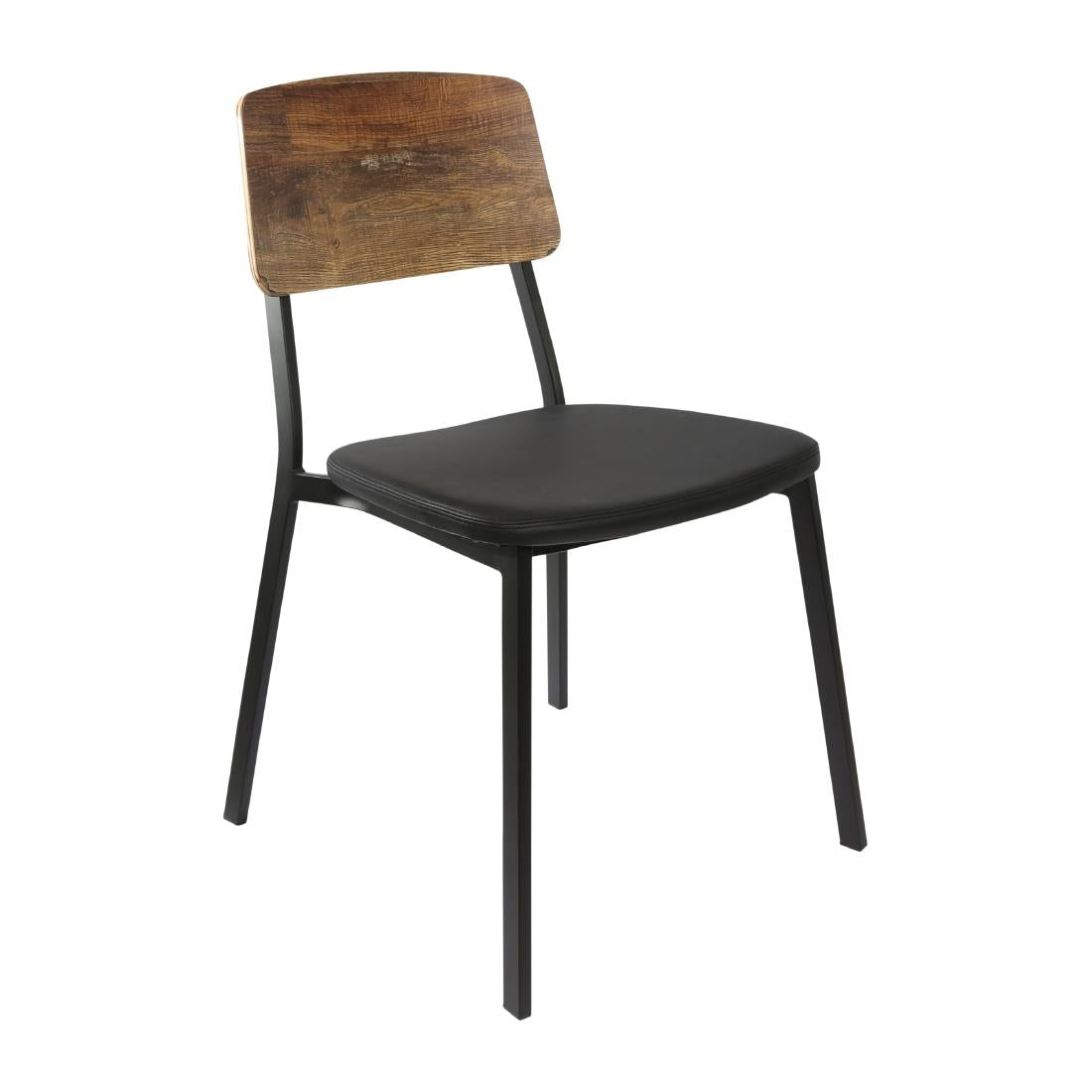Furnlink Denver Black Vinyl/ Rustic Chair (2 Pack) • PAS-JD962