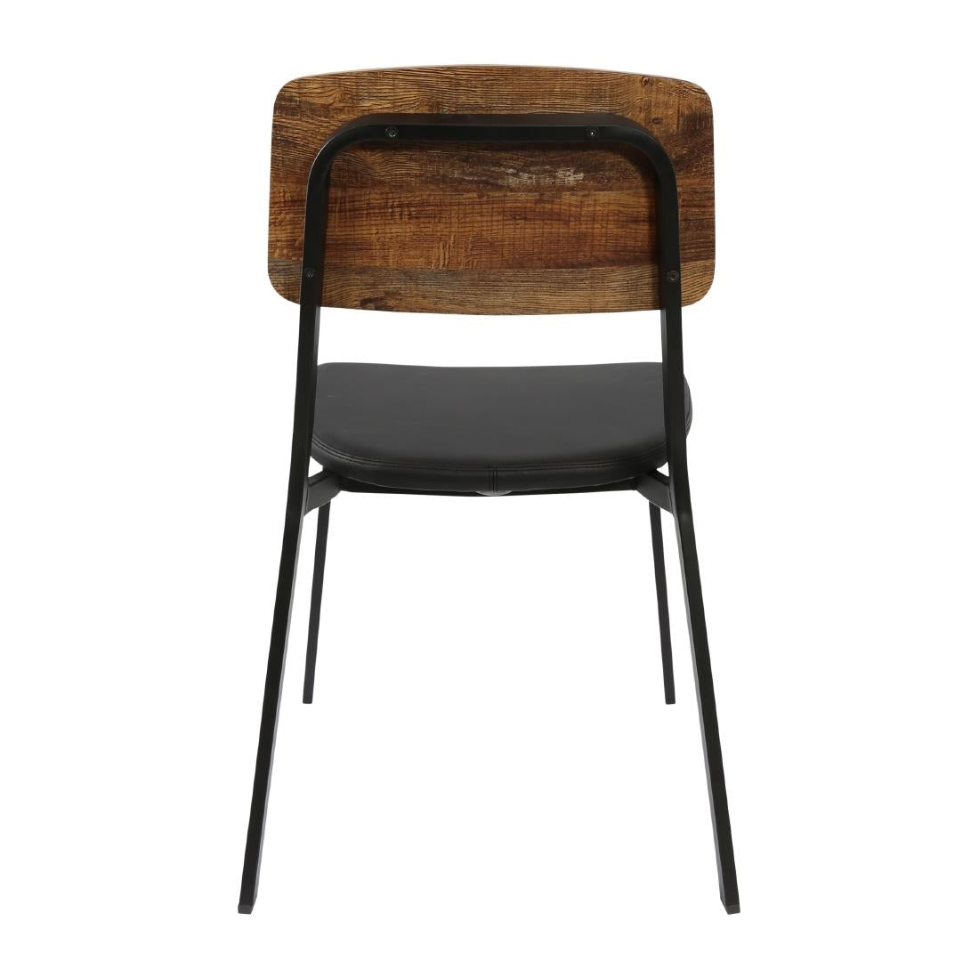 Furnlink Denver Black Vinyl/ Rustic Chair (2 Pack) • PAS-JD962