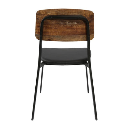 Furnlink Denver Black Vinyl/ Rustic Chair (2 Pack) • PAS-JD962