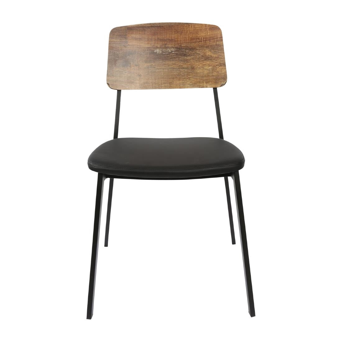 Furnlink Denver Black Vinyl/ Rustic Chair (2 Pack) • PAS-JD962