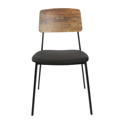 Furnlink Denver Black Vinyl/ Rustic Chair (2 Pack) • PAS-JD962
