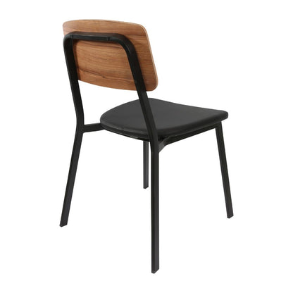 Furnlink Denver Black Vinyl/ Natural Chair (2 Pack) • PAS-JD964