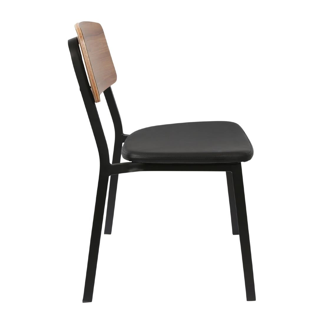 Furnlink Denver Black Vinyl/ Natural Chair (2 Pack) • PAS-JD964